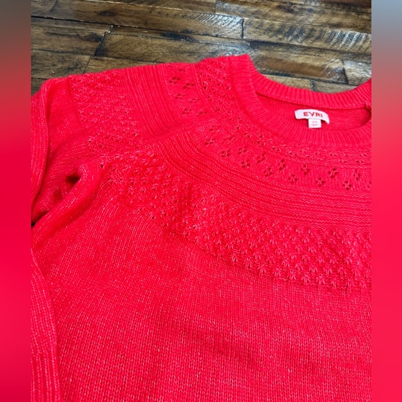 EVRI Sweater Plus Size 2X Red Zinnia - Picture 6 of 7